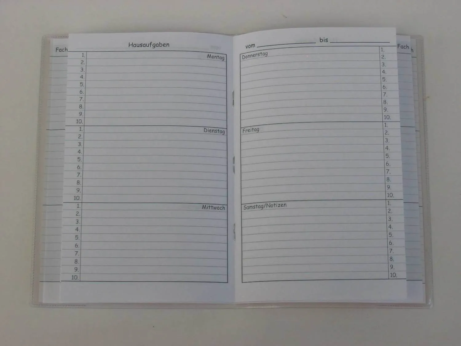 Hausaufgabenheft MP3 DIN A5