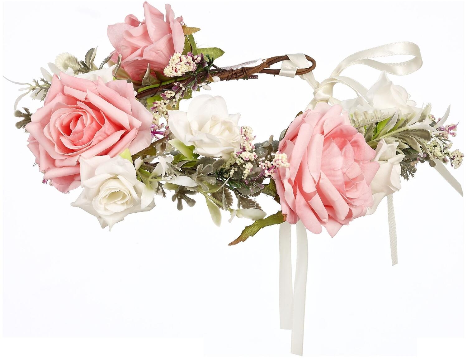 Souza Kinder Haarkranz mit Stoffbl&uuml;ten Eefke