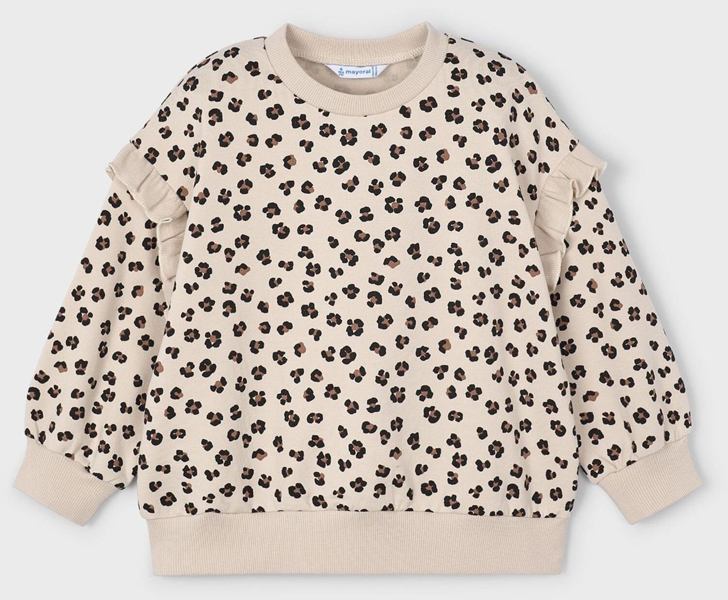mayoral M&auml;dchen Sweatshirt mit Volants beige