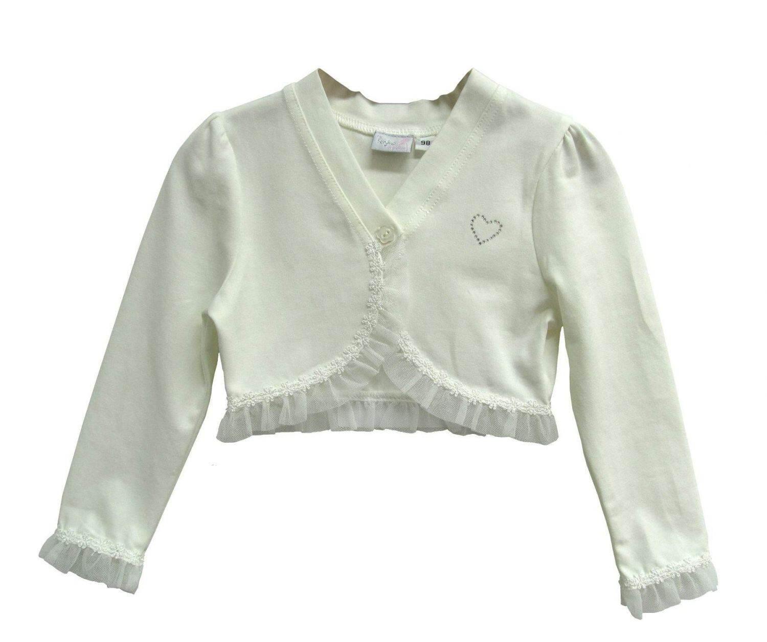 Baby Bolero mit T&uuml;ll-R&uuml;schen wei&szlig;