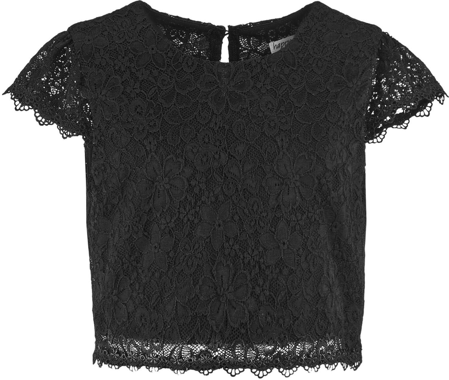 Happy Girls Teens M&auml;dchen Bluse Shirt festlich Spitze schwarz