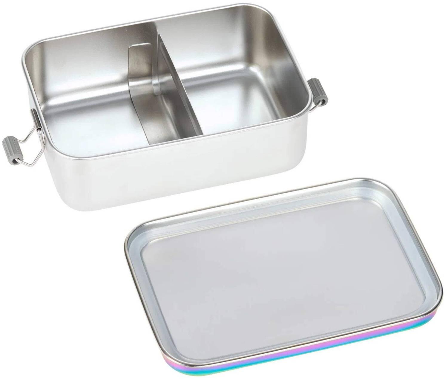 Lässig Bold Brotdose Lunchbox Edelstahl Rainbow mit Einsatz
