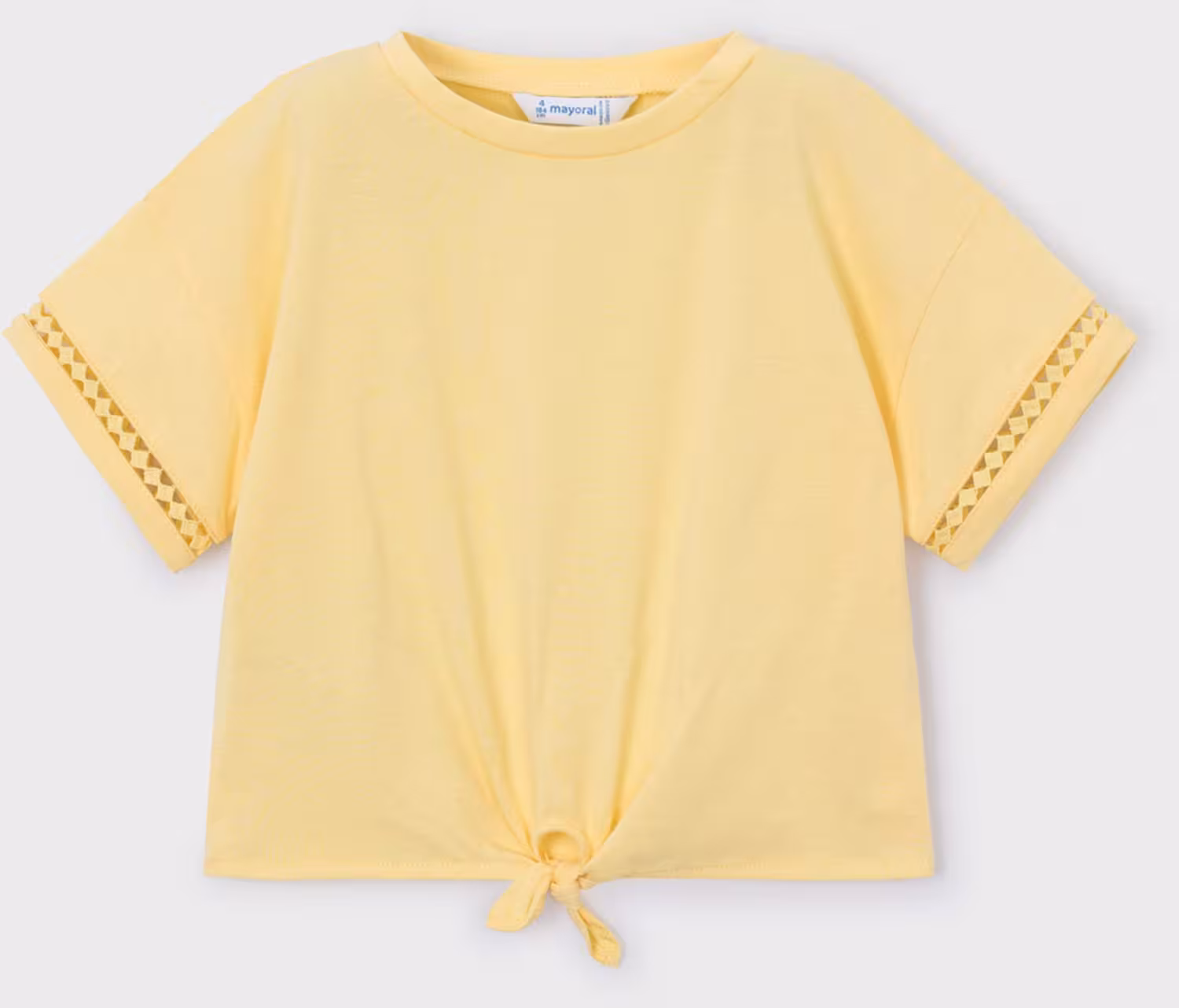 mayoral Kinder M&auml;dchen Shirt mit Knotung gelb