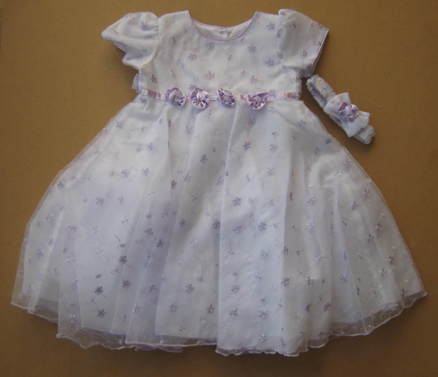 TipTop festliches Babykleid M&auml;dchen Kleid Lilly wei&szlig;-lila