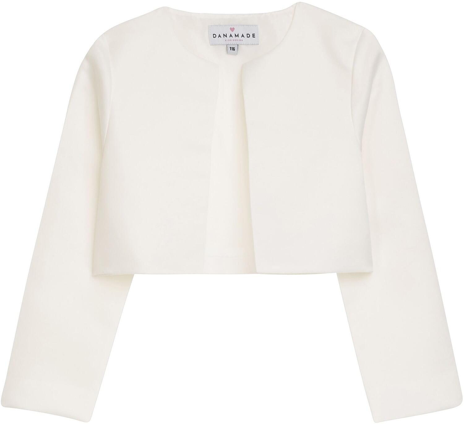 DANAMADE festlicher M&auml;dchen Satin Bolero eckig ecru