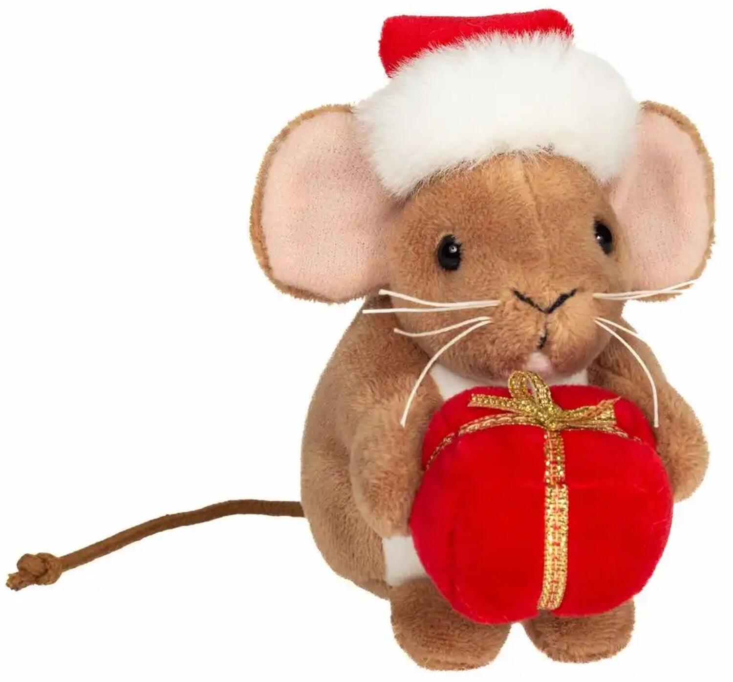 Teddy Hermann Weihnachten Weihnachtsmaus mit Geschenk