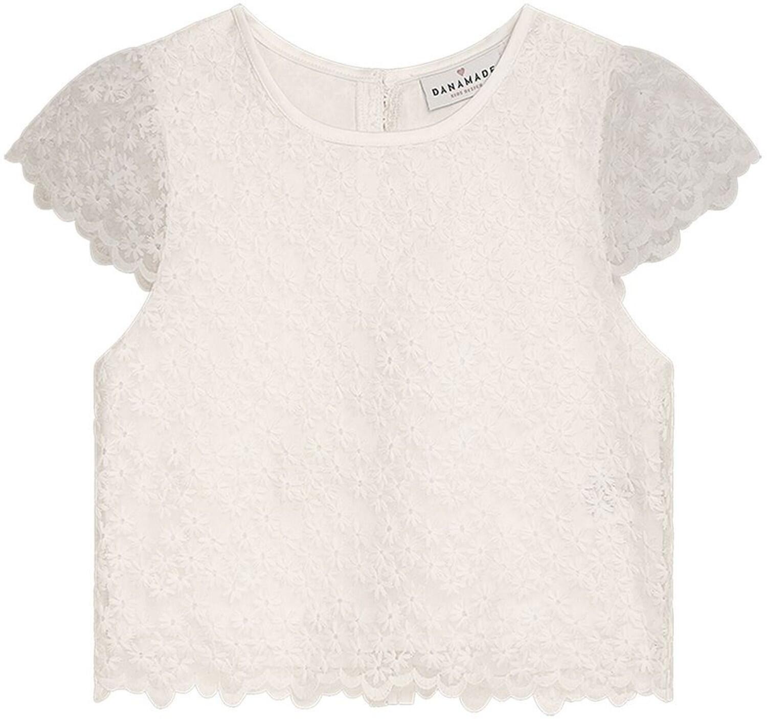 Danamade Teens M&auml;dchen Bluse festlich Stickerei ecru