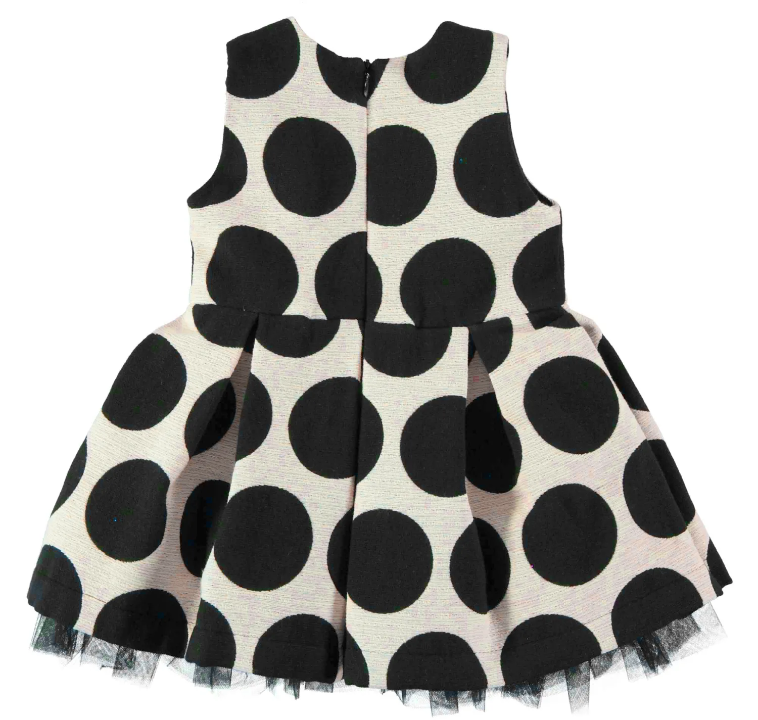 Sarabanda Kinder Kleid festlich Punkte schwarz-weiß