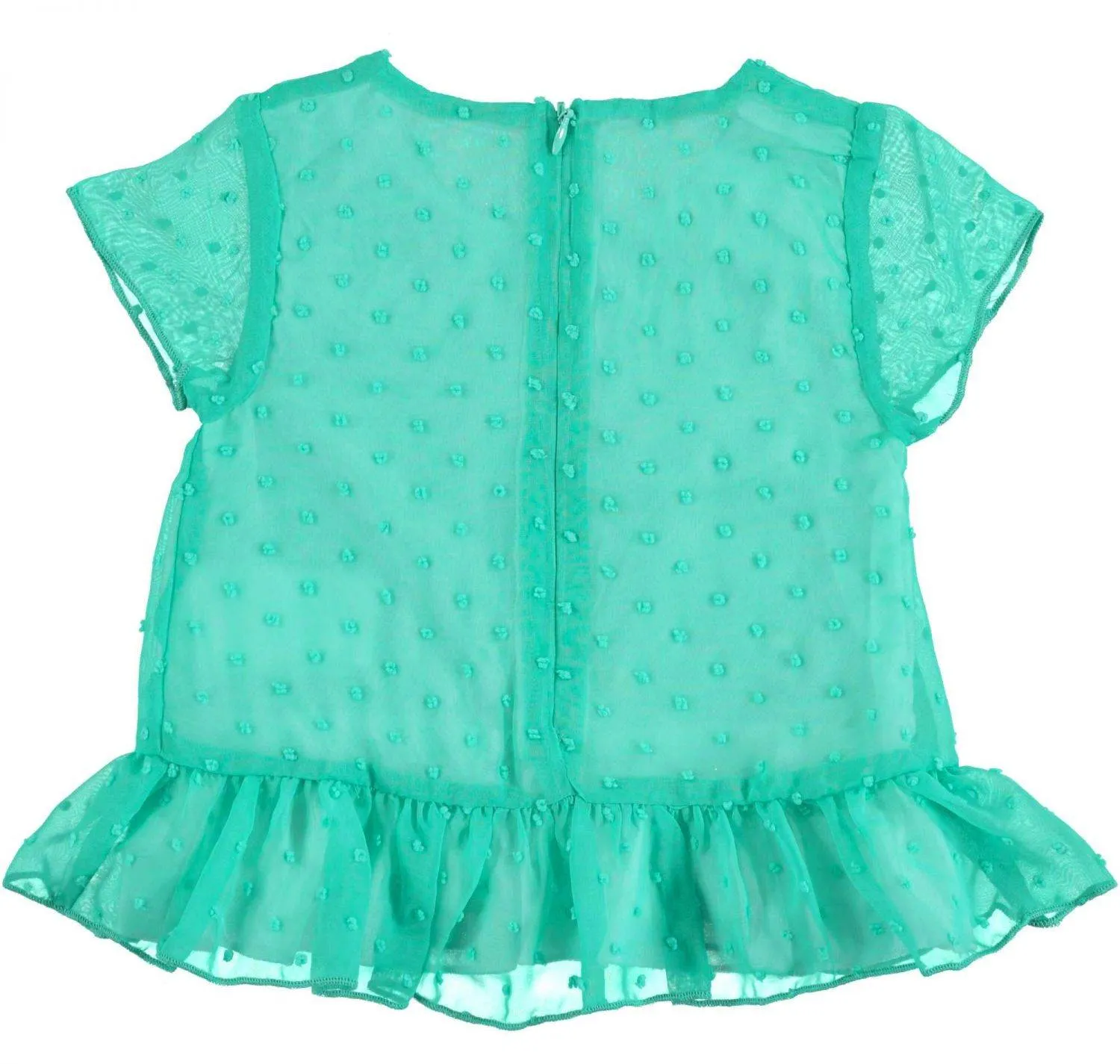 Sarabanda Kinder Bluse Volant grün
