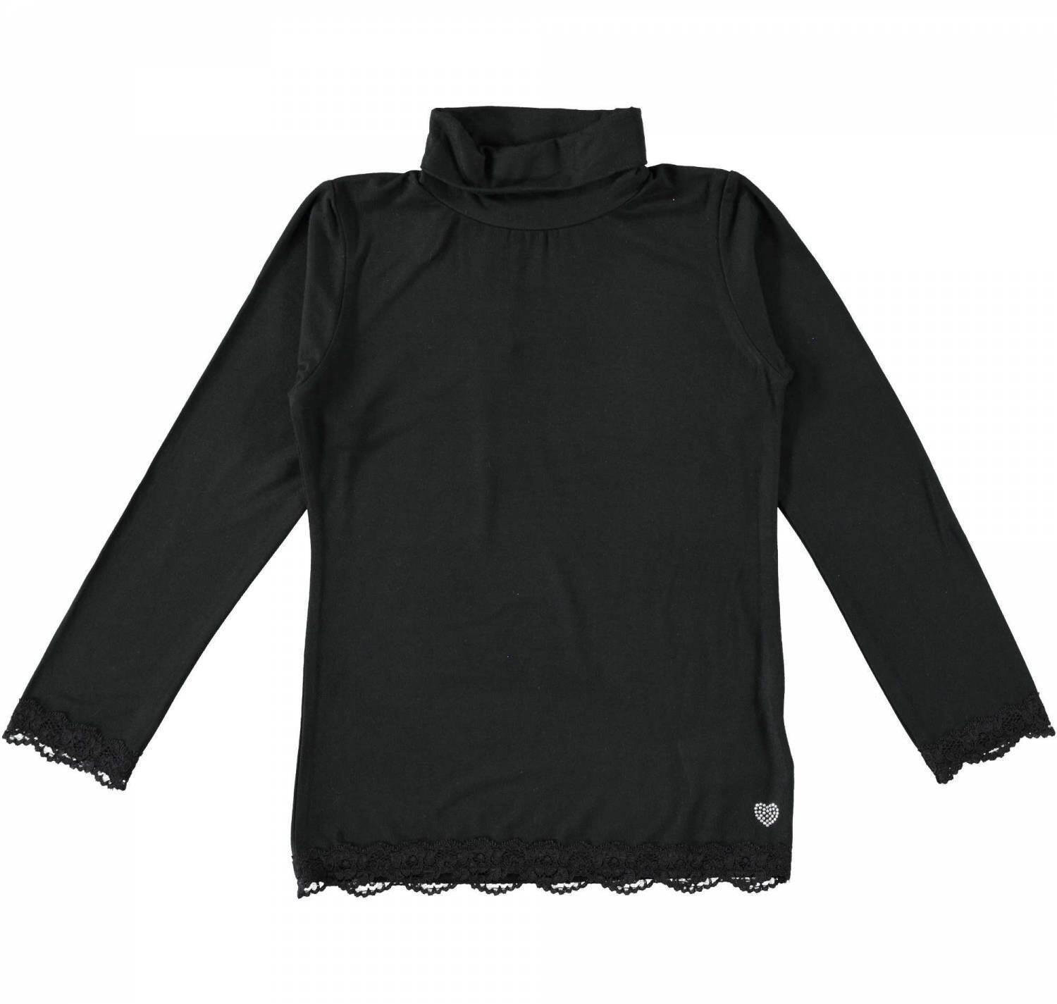 Sarabanda M&auml;dchen Langarm Rollkragen T-Shirt mit Spitze