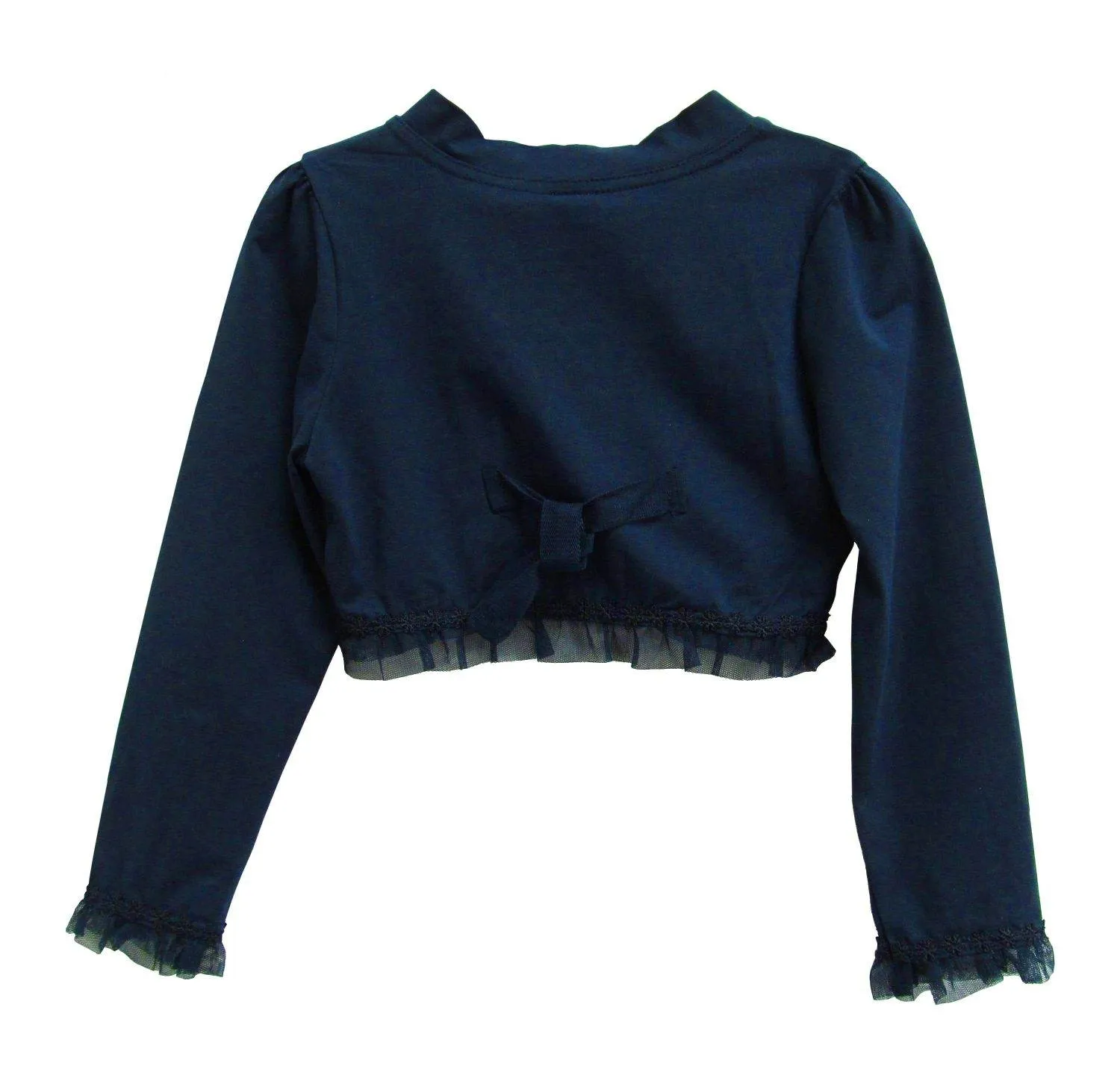 Kinder Bolero mit Tüll-Rüschen blau