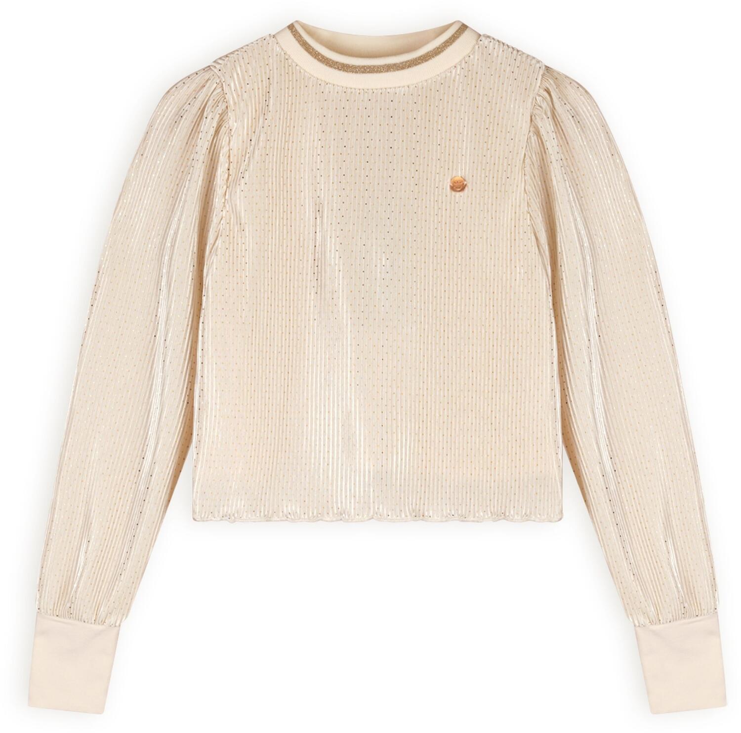 Nono M&auml;dchen Bluse Plissee light gold