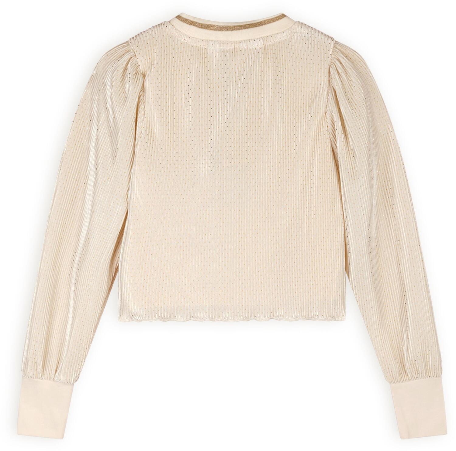 Nono M&auml;dchen Bluse Plissee light gold