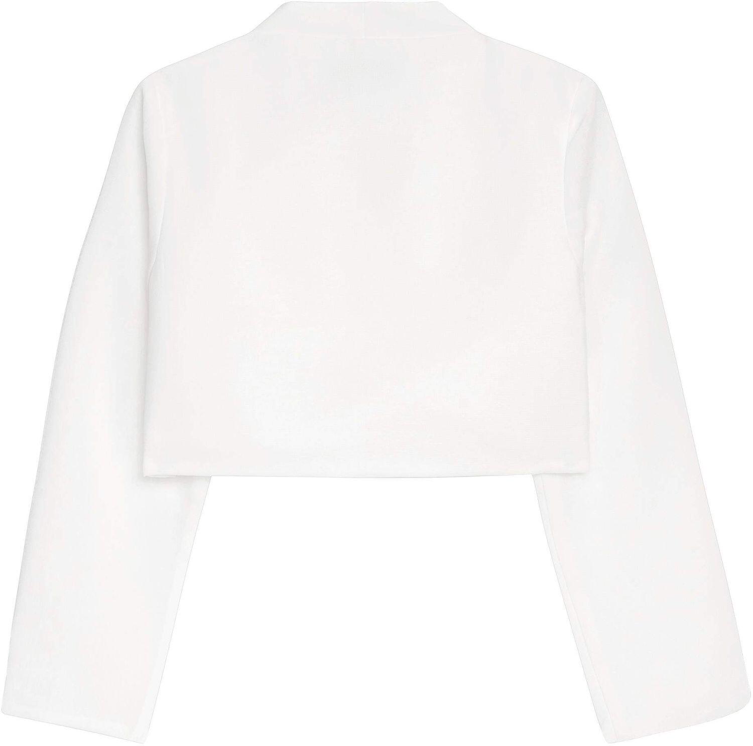 Danamade Teens M&auml;dchen Bolero festlich Georgette Lene wei&szlig;