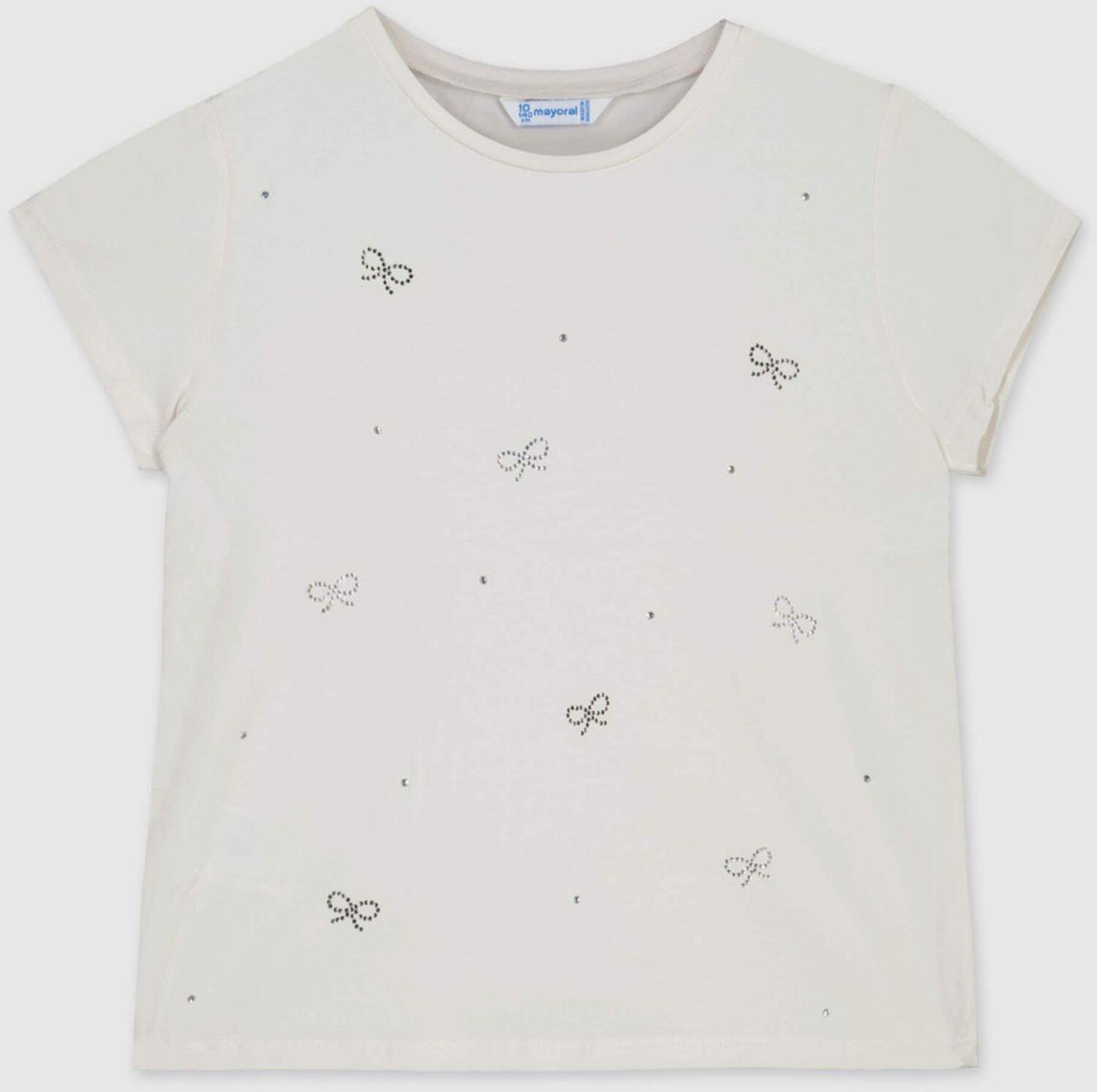 mayoral Kinder M&auml;dchen Shirt mit Schleifen beige