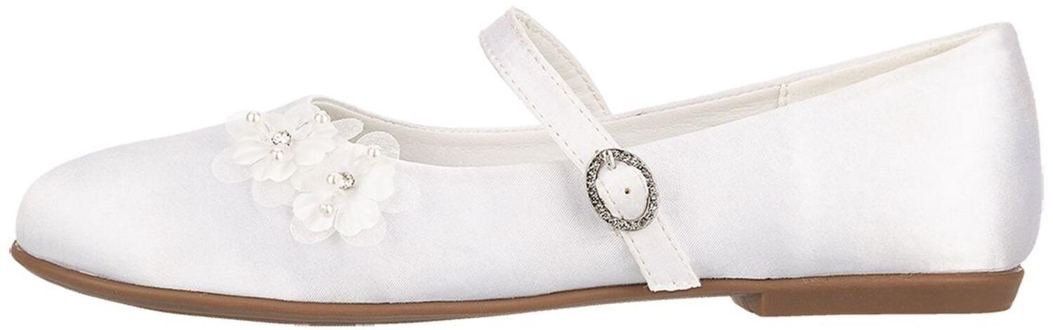Danamade festliche Kinderschuhe Ballerinas Bl&uuml;ten Kommunion ecru