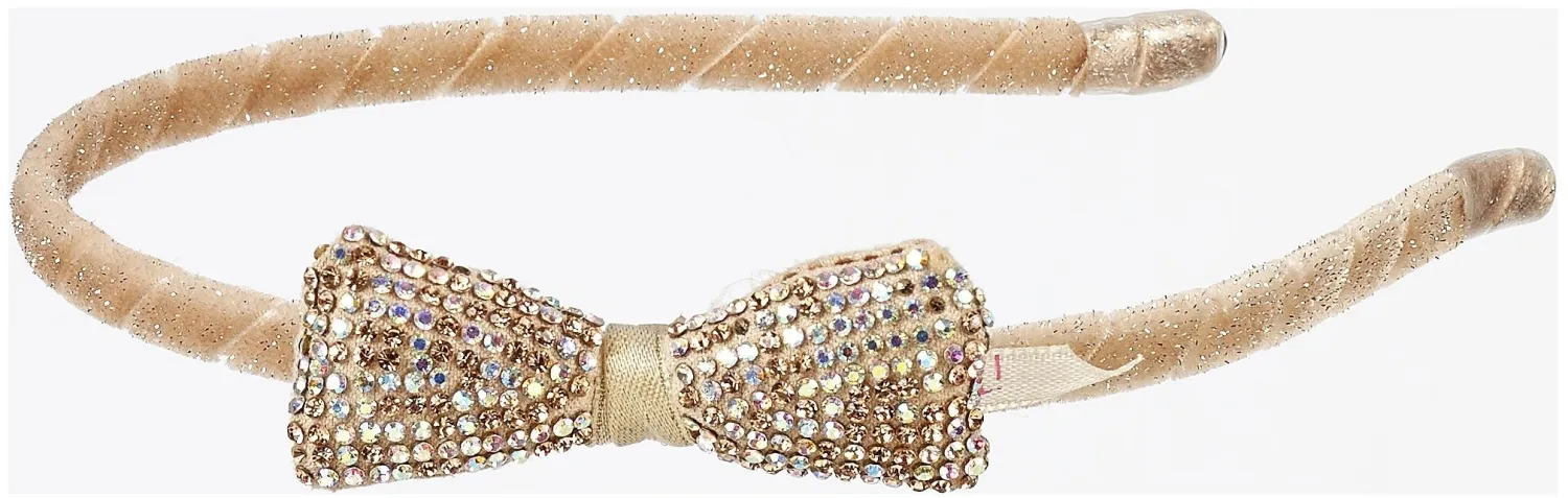 Souza Kinder Haarreif Schleife mit Strass Francis gold