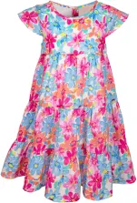 Happy Girls M&auml;dchen Kleid Sommerkleid Bl&uuml;ten fuchsia