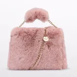 abel & lula Mädchen Tasche Webpelz rosa