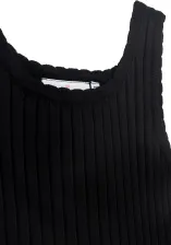 DANAMADE sommerliches Teens M&auml;dchen Top gerippt schwarz