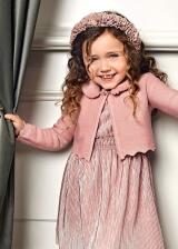 abel &amp; lula M&auml;dchen Bolero Jacke mit Fellkragen rosa