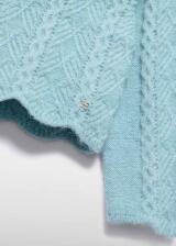 abel &amp; lula M&auml;dchen Glitzer Pullover Ajour blau