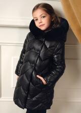 abel &amp; lula M&auml;dchen Winter Jacke lang schwarz