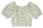 Nono Kinderbluse cropped geblümt grün