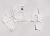 Eisend Kinder Mädchen Strick Bolero mit Kurbelstickerei ecru