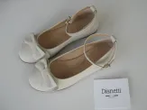 Dianetti Kinder-Schuhe Leder Ballerina ecru