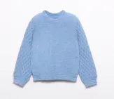 abel & lula Mädchen Pullover Fell hellblau