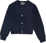Creamie Mädchen Cardigan Strickjacke Knit blau