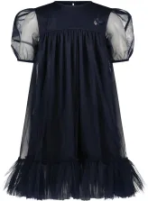 Le Chic M&auml;dchen Kleid festlich T&uuml;ll blau