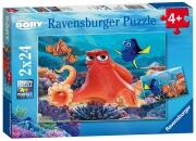 Ravensburger Puzzle 2x24 Findet Dory