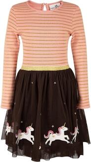 Happy Girls Mädchen Kinder Kleid Einhorn salmon schwarz