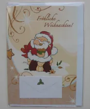 Nici Weihnachts Karte f&uuml;r Geldgeschenk Fr&ouml;hliche Weihnachten