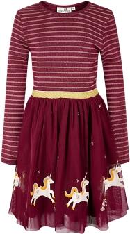 Happy Girls Mädchen Kinder Kleid Einhorn berry