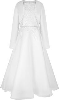 Eisend Girls klassisches Kommunionkleid Bea weiß