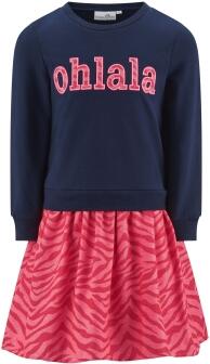 Happy Girls Mädchen Sweat-Kleid Ohlala blau rot