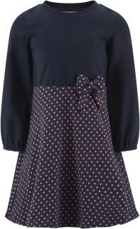 Happy Girls Mädchen Kinder Kleid mit gepunktetem Rock blau