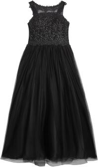 Danamade festliches Teens Mädchen Kleid lang Ella schwarz