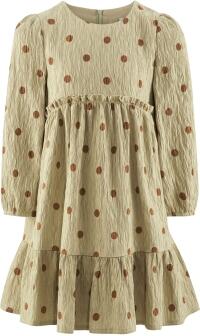 Happy Girls Kinderkleid Mädchen Kleid Punkte oliv