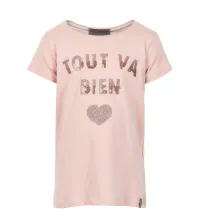 Creamie Kinder M&auml;dchen T-Shirt TOUT VA BIEN rosa