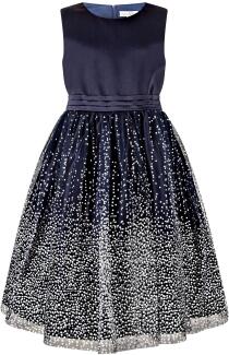 Happy Girls festliches Kinderkleid Blumenkind Leni Punkte blau