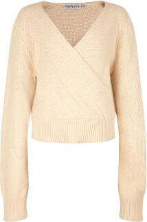 Happy Girls Kinder Mädchen Pullover in Wickeloptik beige