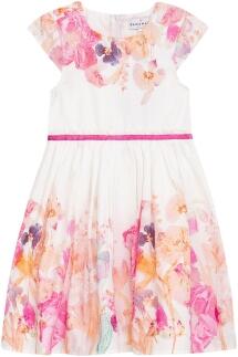 DANAMADE Mädchen Kinder Kleid Marianna weiß rosa