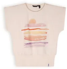 Nono M&auml;dchen T-Shirt Organic Sunset pearled ivory