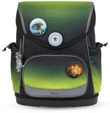 Belmil Premium Schulranzen-Set Compact Plus 5-tlg. Schwarz Gr&uuml;n
