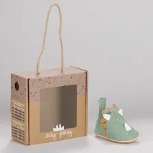 easy peasy Baby Haus-Schuhe Leder Drache gr&uuml;n