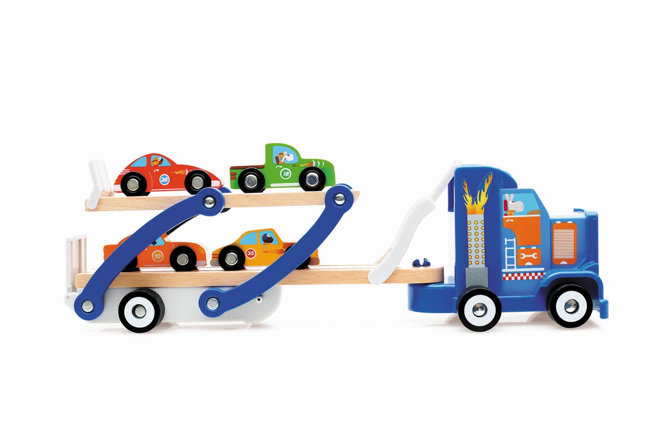 kinderkram spielzeug Scratch Spielzeug-Auto Autotransporter - www.kinderkram-direkt.de
